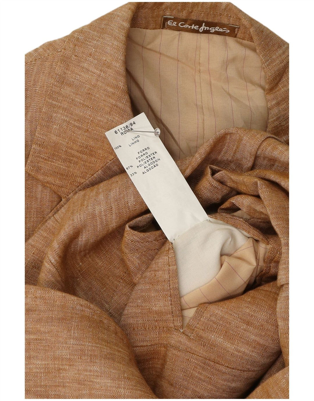 El Corte Ingles Jachetă Blazer pentru bărbați cu 3 nasturi IT 50 Maro Maro In