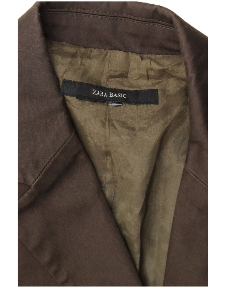 Jachetă Blazer Femei Zara 1 Buton UK 8 Maro Mic