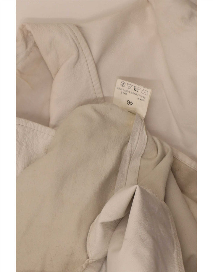 Cămașă din piele Vintage pentru damă IT 46 Large White