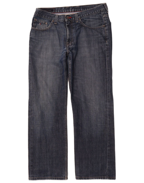 TOMMY HILFIGER Blugi drepte pentru bărbați W34 L32 Bumbac albastru