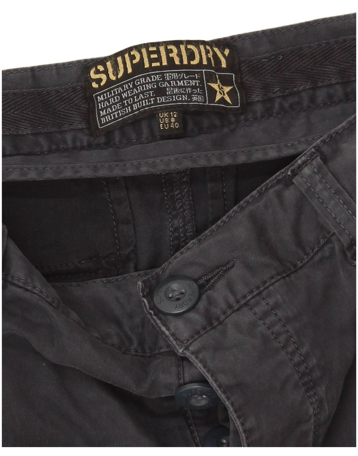 Pantaloni cargo subțiri Superdry pentru femei UK 12 Medium W32 L30 Bumbac bleumarin