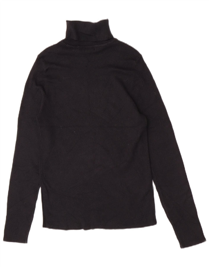 Pulover pentru femei Marks & Spencer cu gât rulat, negru mediu, UK 12