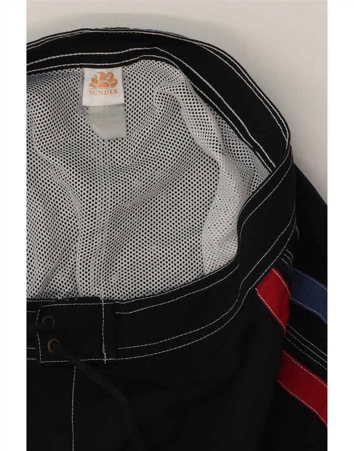 Sundek Pantaloni scurți de înot pentru bărbați, negru mediu, nailon color bloc