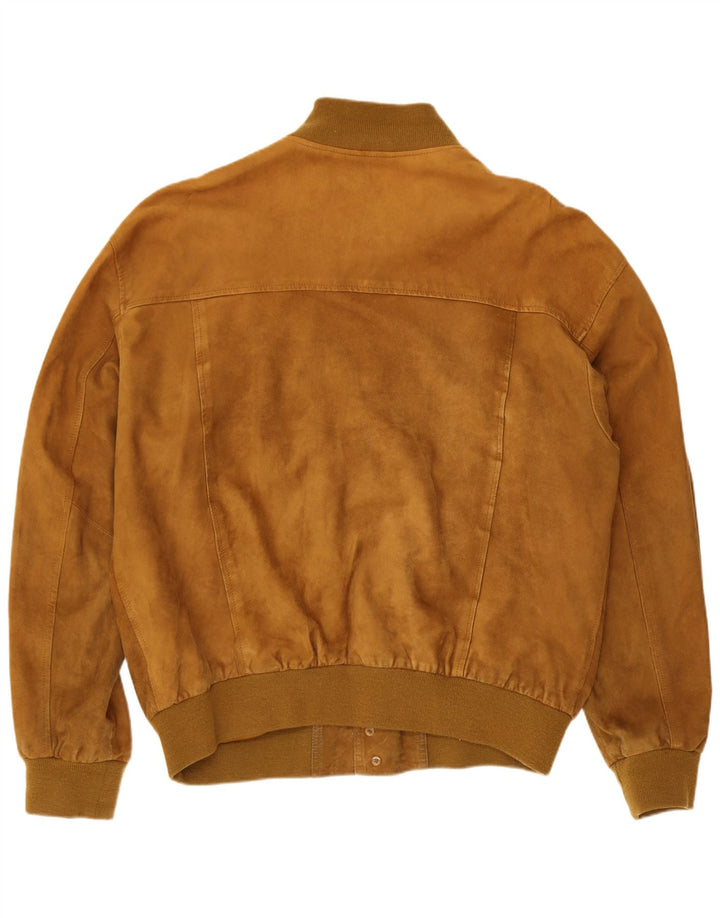 Jachetă Bomber din piele intoarsa pentru barbati Zarro UK 44 2XL Piele bej