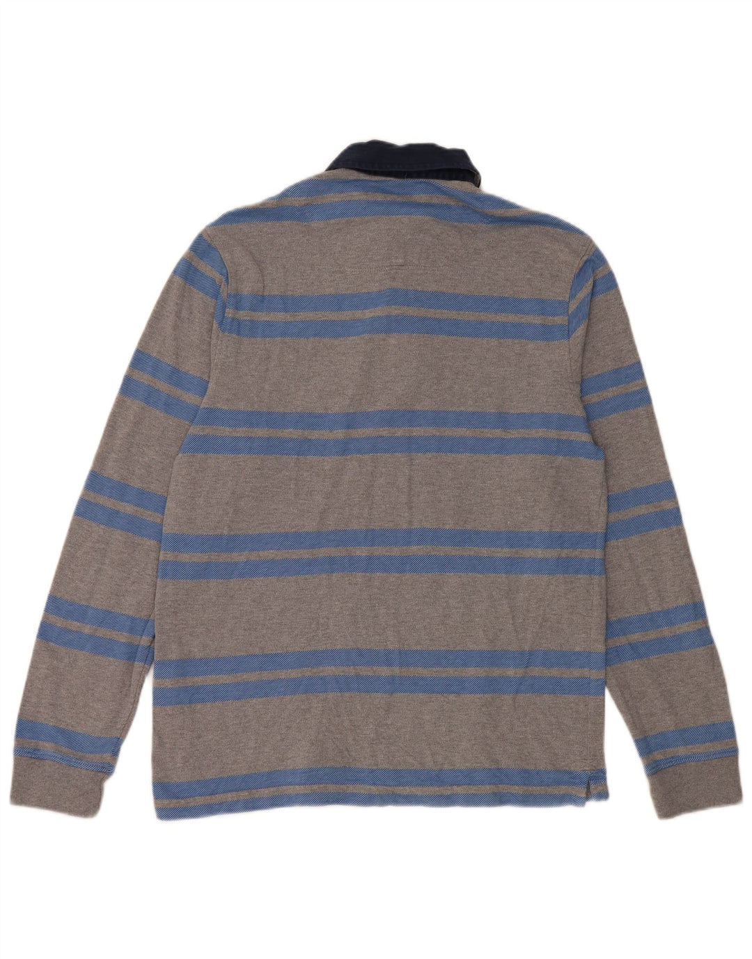 Tricou polo rugby cu mânecă lungă pentru bărbați Marks & Spencer, cu dungi mici, gri