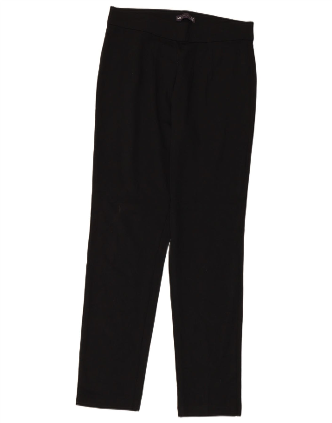 MARKS & SPENCER Pantaloni casual drepti pentru femei UK 12 Medium W30 L30 Negru