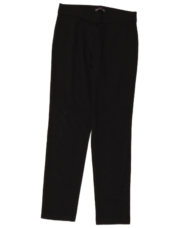 MARKS & SPENCER Pantaloni casual drepti pentru femei UK 12 Medium W30 L30 Negru