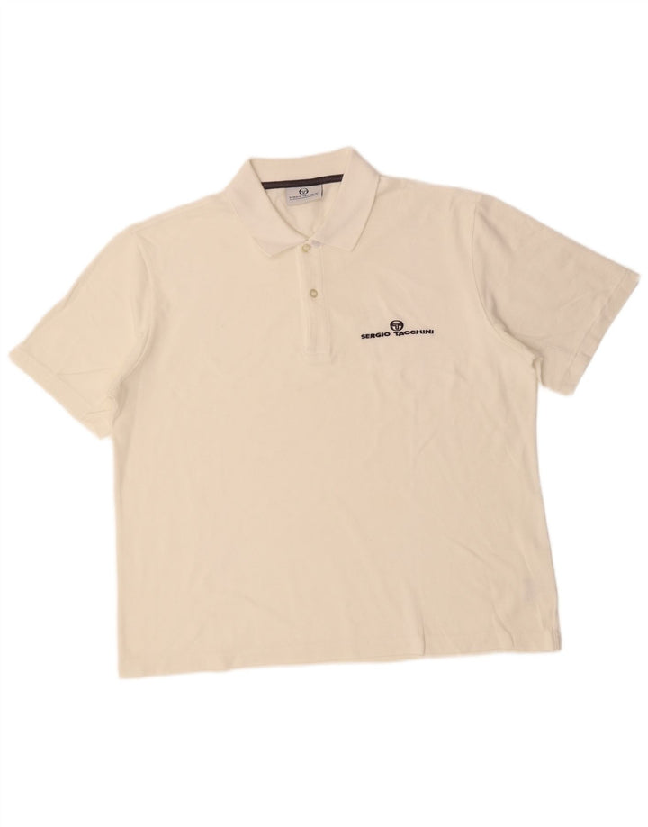 SERGIO TACCHINI Tricou Polo XL Alb Bumbac