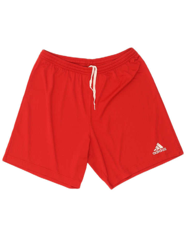 Pantaloni scurți sport adidas pentru bărbați, poliester roșu mare
