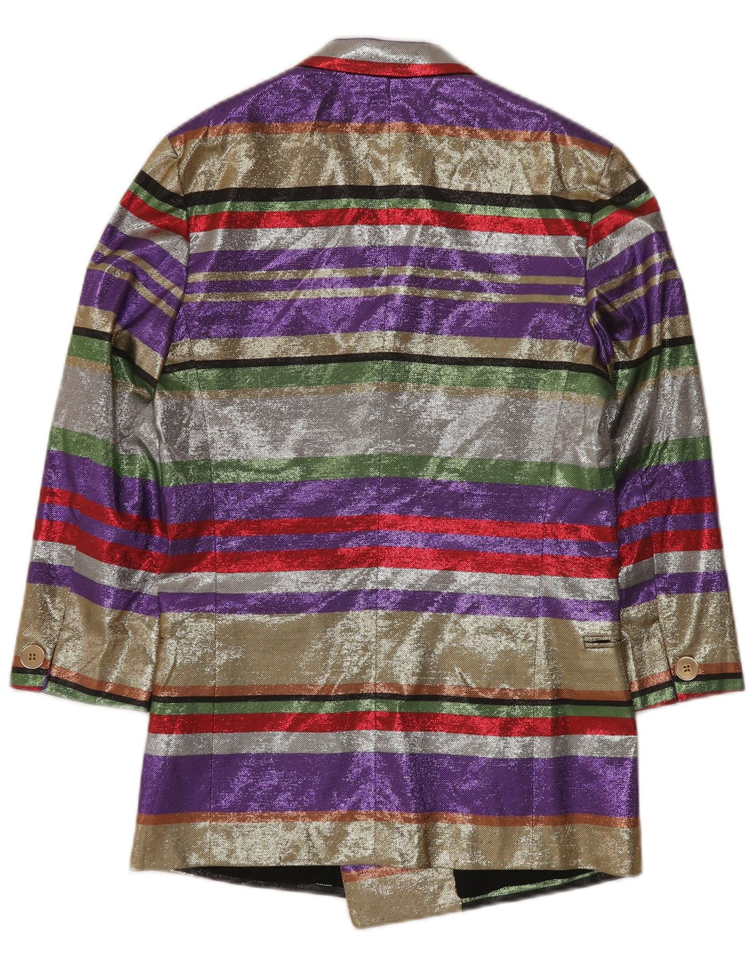 Jachetă pentru femei VINTAGE cu mâneci 3/4 EU 40 Mediu, cu dungi multicolore