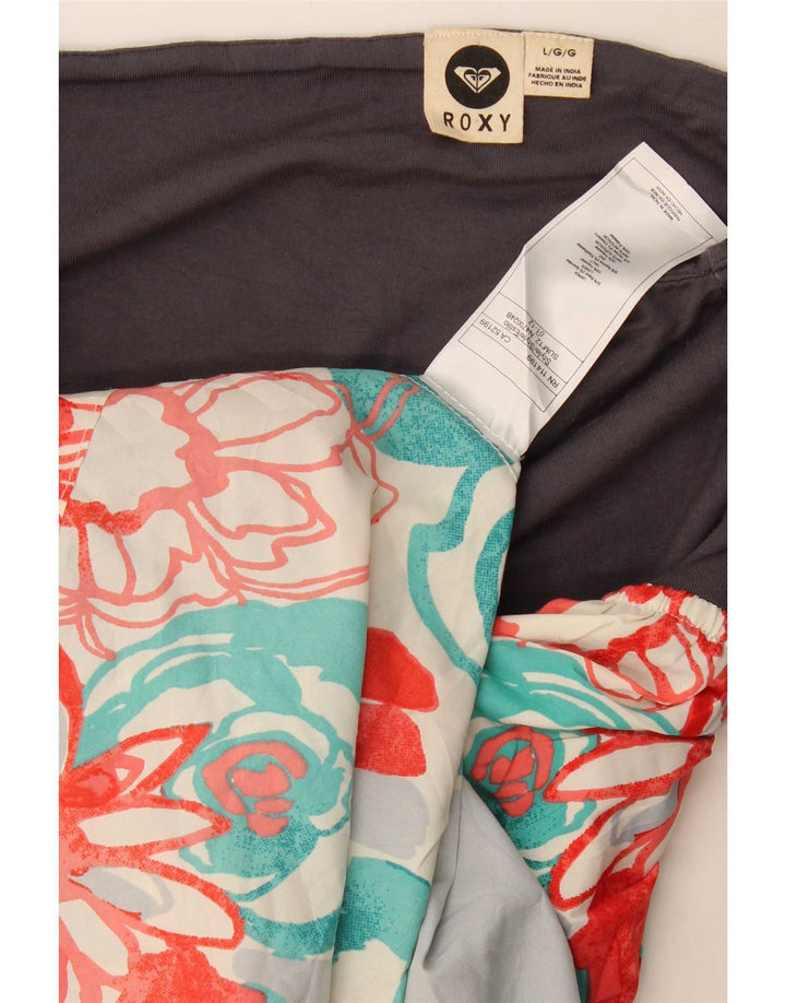 Mini rochie fără bretele Roxy pentru femei UK 14, mare, multicoloră, raion floral