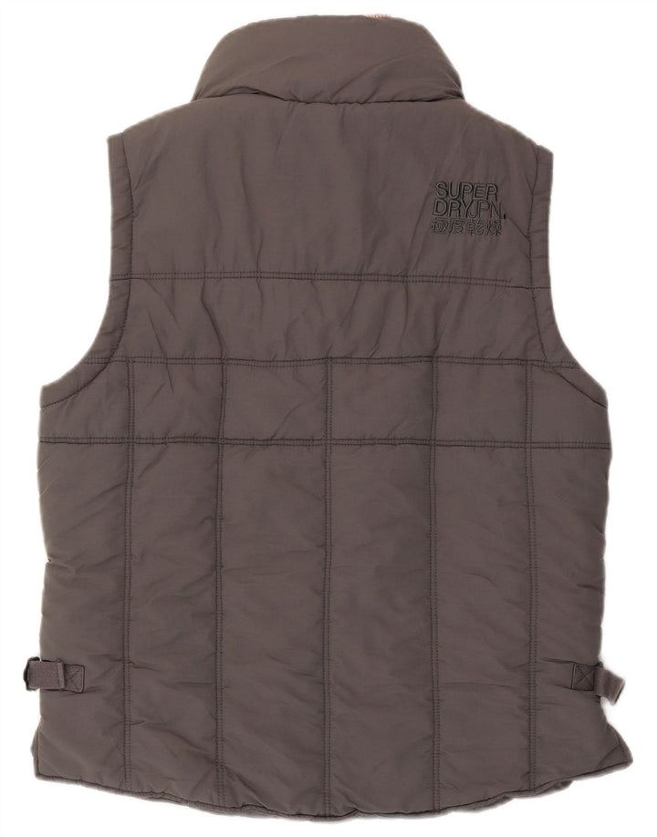 Gilet căptușit pentru bărbați Superdry UK 38, bumbac gri mediu
