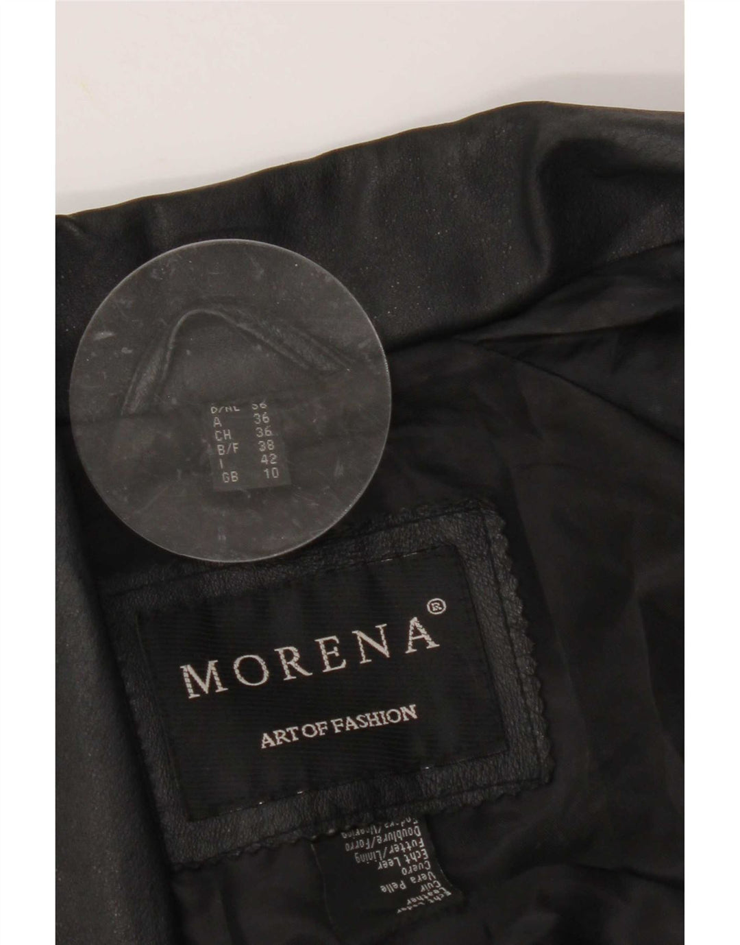 Jachetă de piele supradimensionată pentru femei Morena UK 10 Small Black