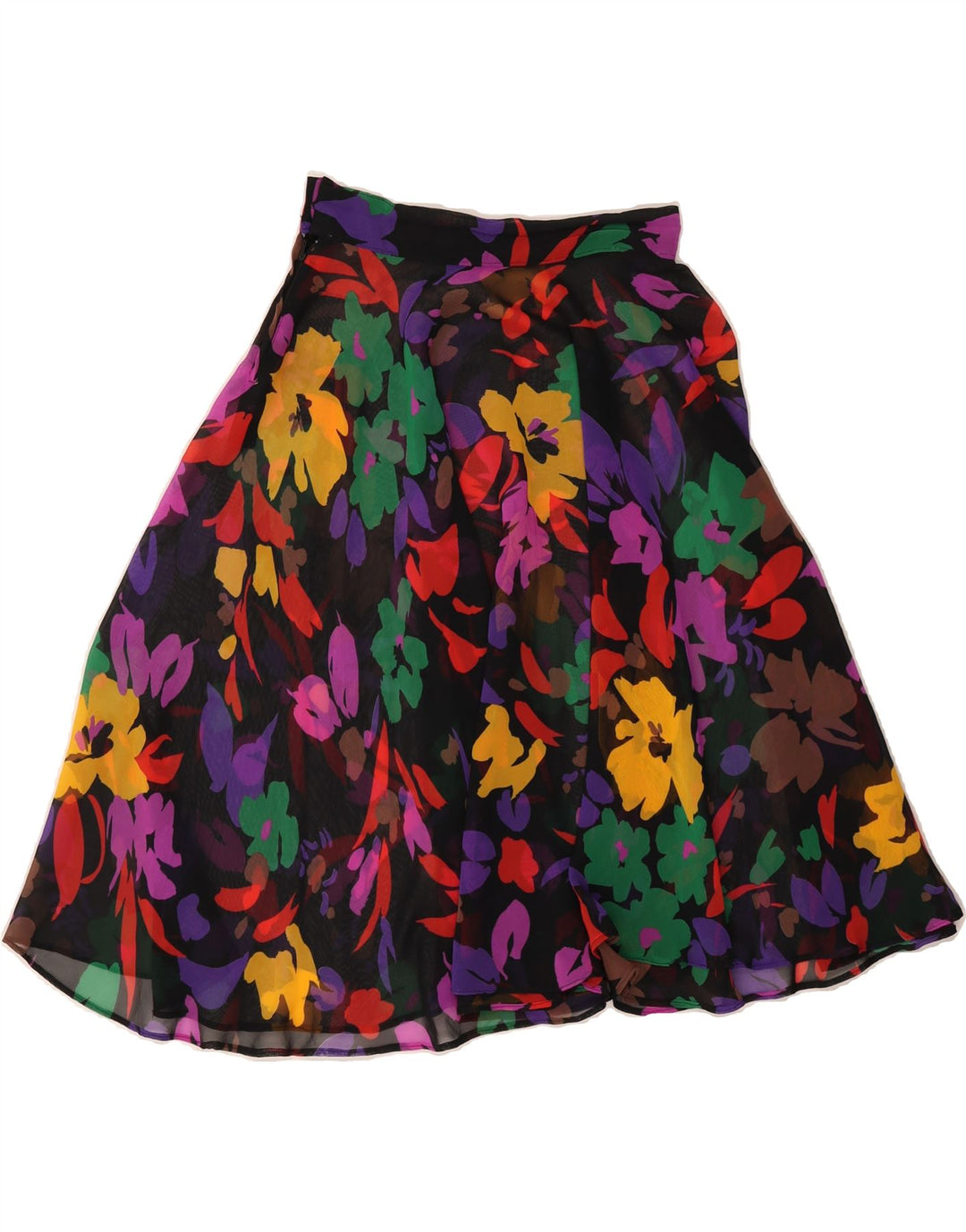 VINTAGE Womens Midi A-Line Skirt W26 Small  Multicoloured Floral Vintage Vintage and Second-Hand Vintage from Messina Hembry 