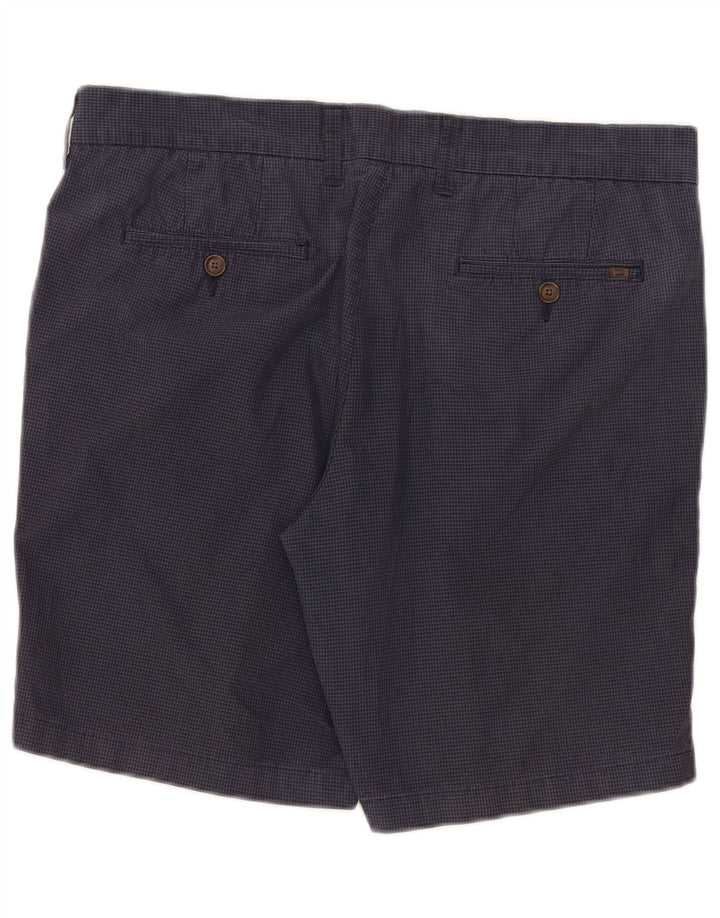 Pantaloni scurți chino pentru bărbați Marks & Spencer W36, mari, albastru, bumbac vichy
