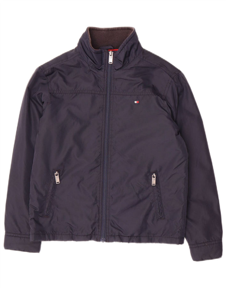 Jachetă bomber Tommy Hilfiger pentru băieți 9-10 ani, nailon bleumarin