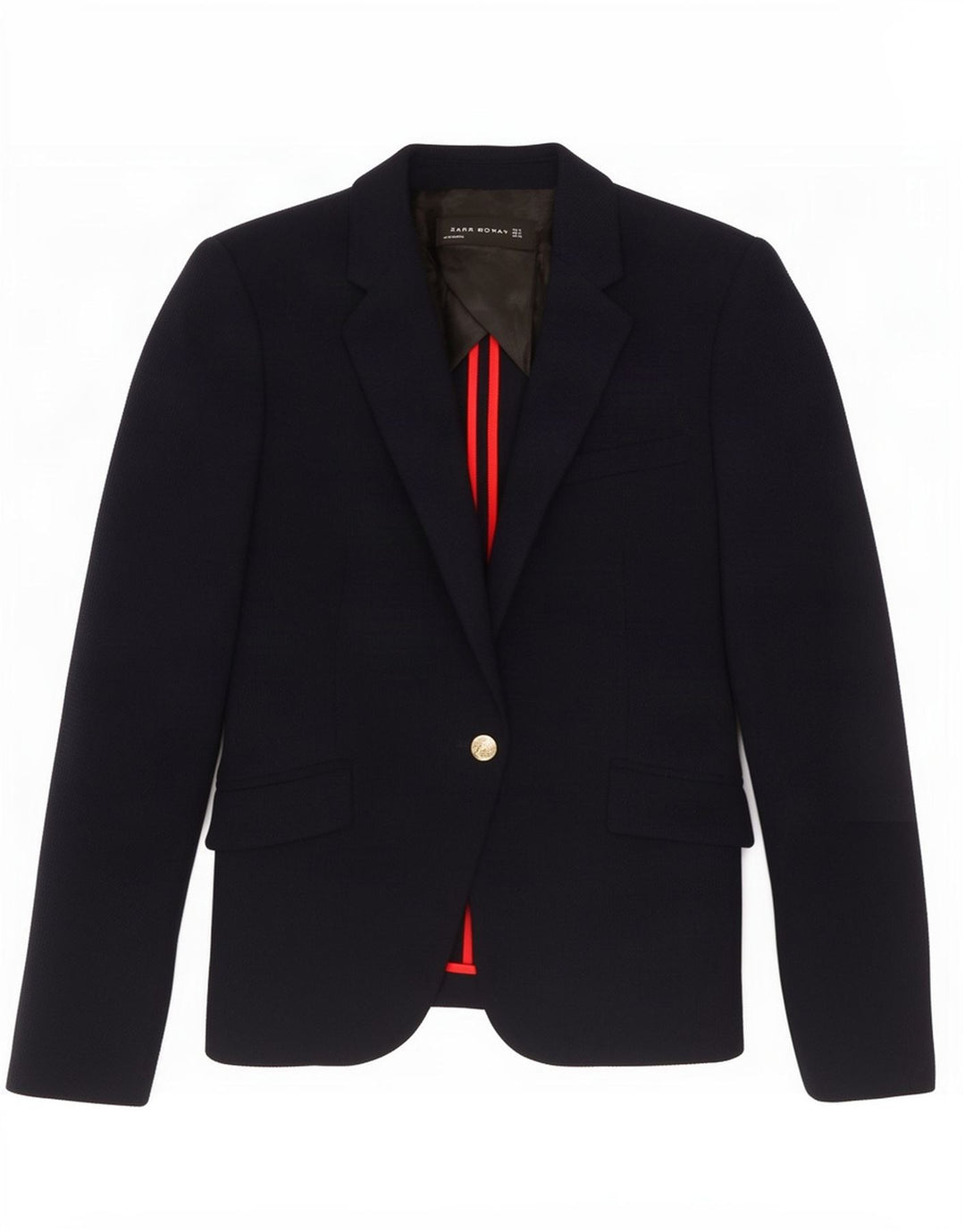 Sacou blazer pentru femei Zara, cu 1 nasture, UK 10 Mic, bleumarin