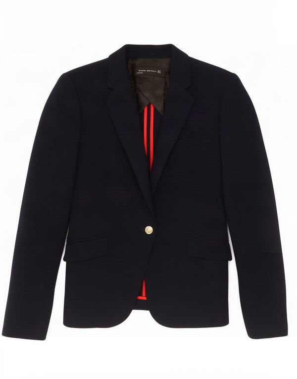 Sacou blazer pentru femei Zara, cu 1 nasture, UK 10 Mic, bleumarin