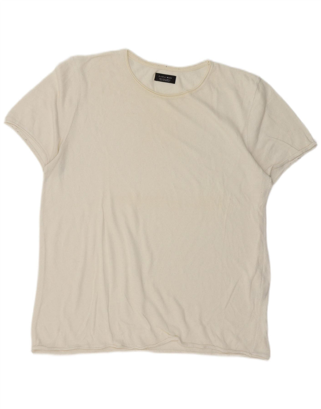 Tricou pentru bărbați Zara Top mare din bumbac alb