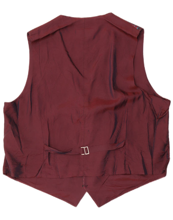 Vestă pentru bărbați Wilvorst, cu tăiere obișnuită, EU 54 4XL, burgundy, cu flori din poliester