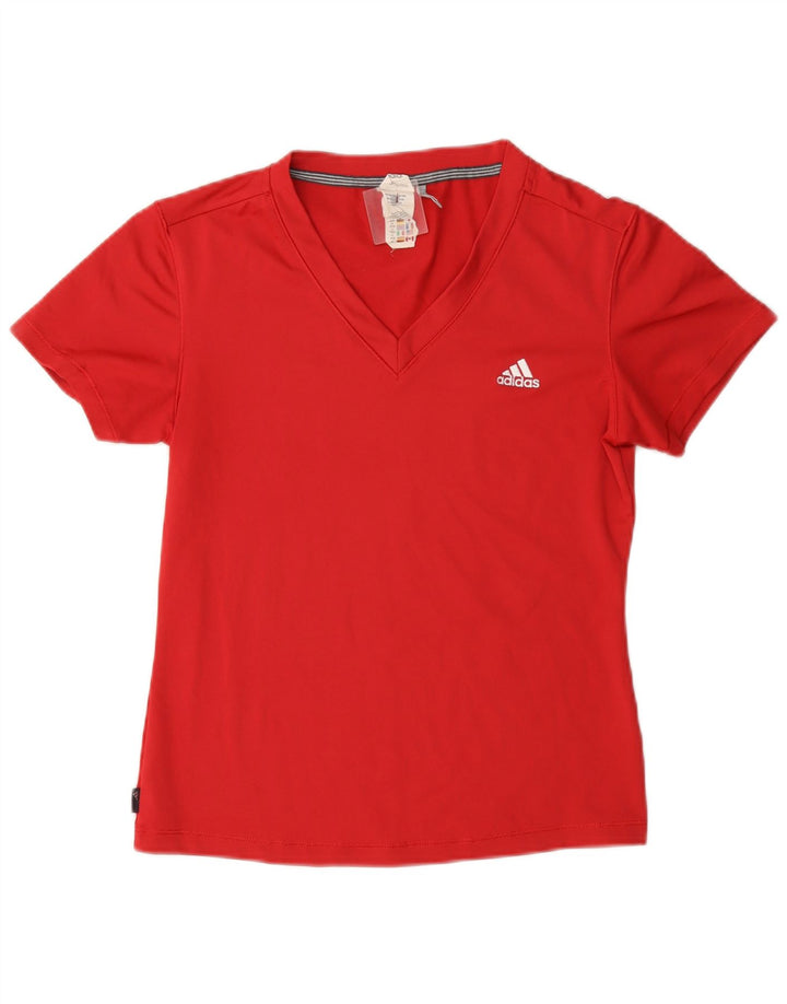 Tricou Adidas pentru femei Clima 365 Top UK 14 Poliester roșu mediu