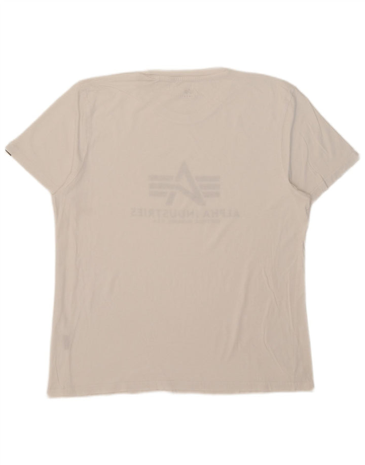 Tricou grafic Alpha Industries pentru bărbați Top mare alb