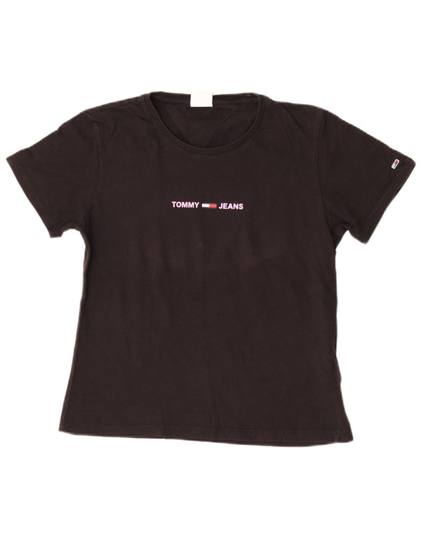 Tricou cu mânecă scurtă pentru femei Tommy Hilfiger Top UK 12 Medium Negru