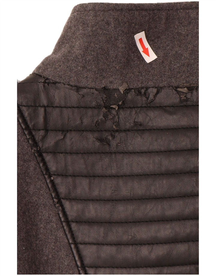 KHUJO pardesiu militar pentru femei UK 16 mare lână gri