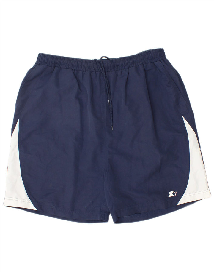 Pantaloni scurți de înot pentru bărbați Starter XL, albastru bleumarin, poliester color bloc