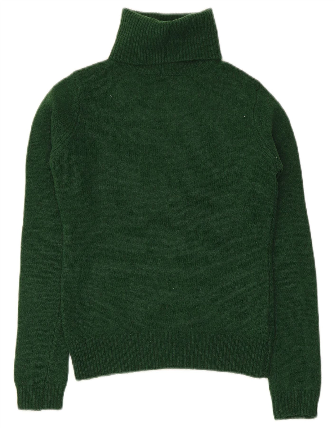 Pulover de damă Massimo Dutti cu decolteu rotund din lână verde mediu UK 12