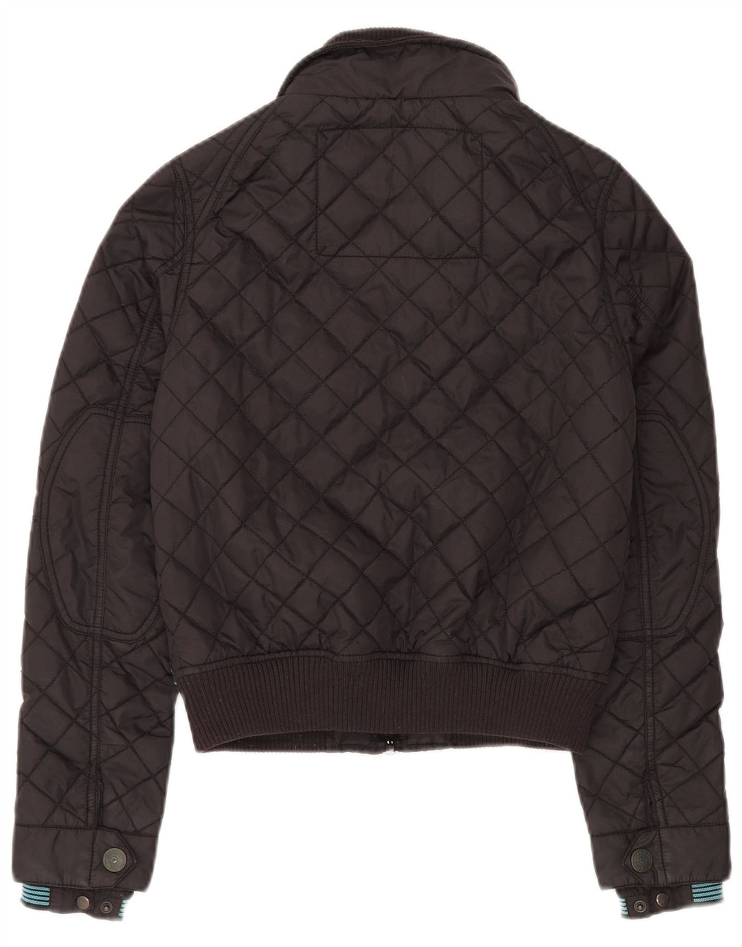 Jachetă utilată matlasată Superdry pentru femei UK 10 Small Black Nylon