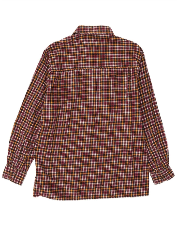 Cămașă de flanel pentru bărbați VINTAGE Mărimea 41/42 Bumbac cu carouri multicolore mare