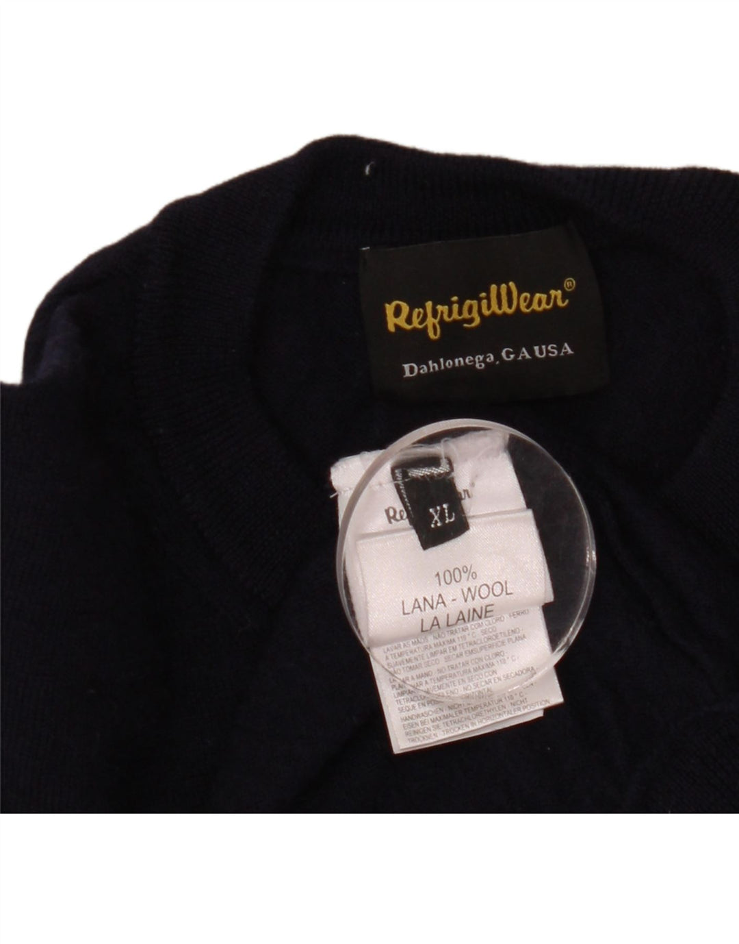 Refrigiwear Pulover pentru bărbați cu gât crew pulover XL Lână bleumarin