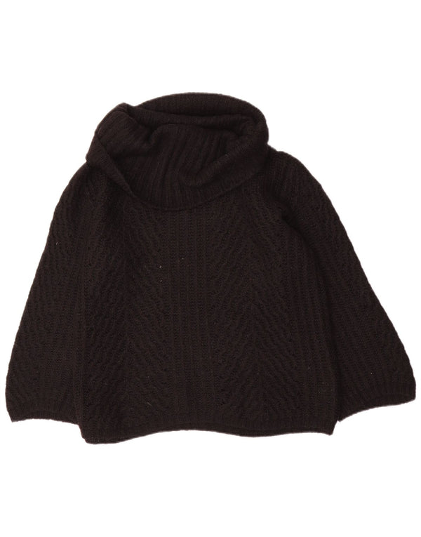 Pulover pentru femei Armani Jeans, cu mâneci 3/4, cu gât rulat, UK 14, mare, negru
