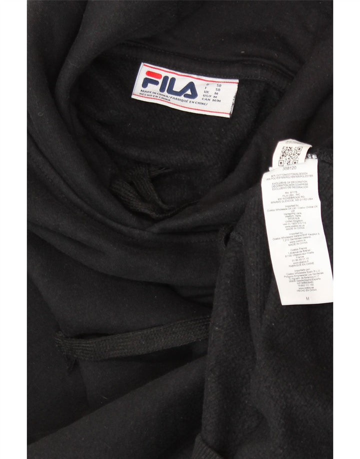 Pulover FILA pentru bărbați, bumbac mediu negru