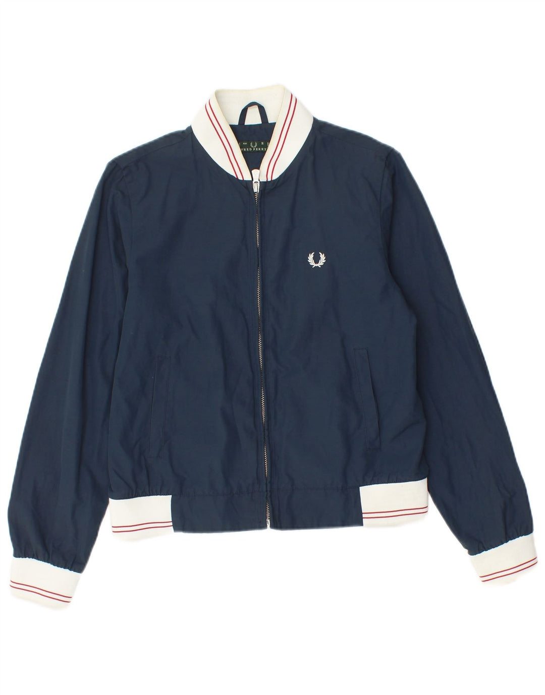 Jachetă bomber pentru femei Fred Perry UK 10 mic, albastru marin, nailon color bloc