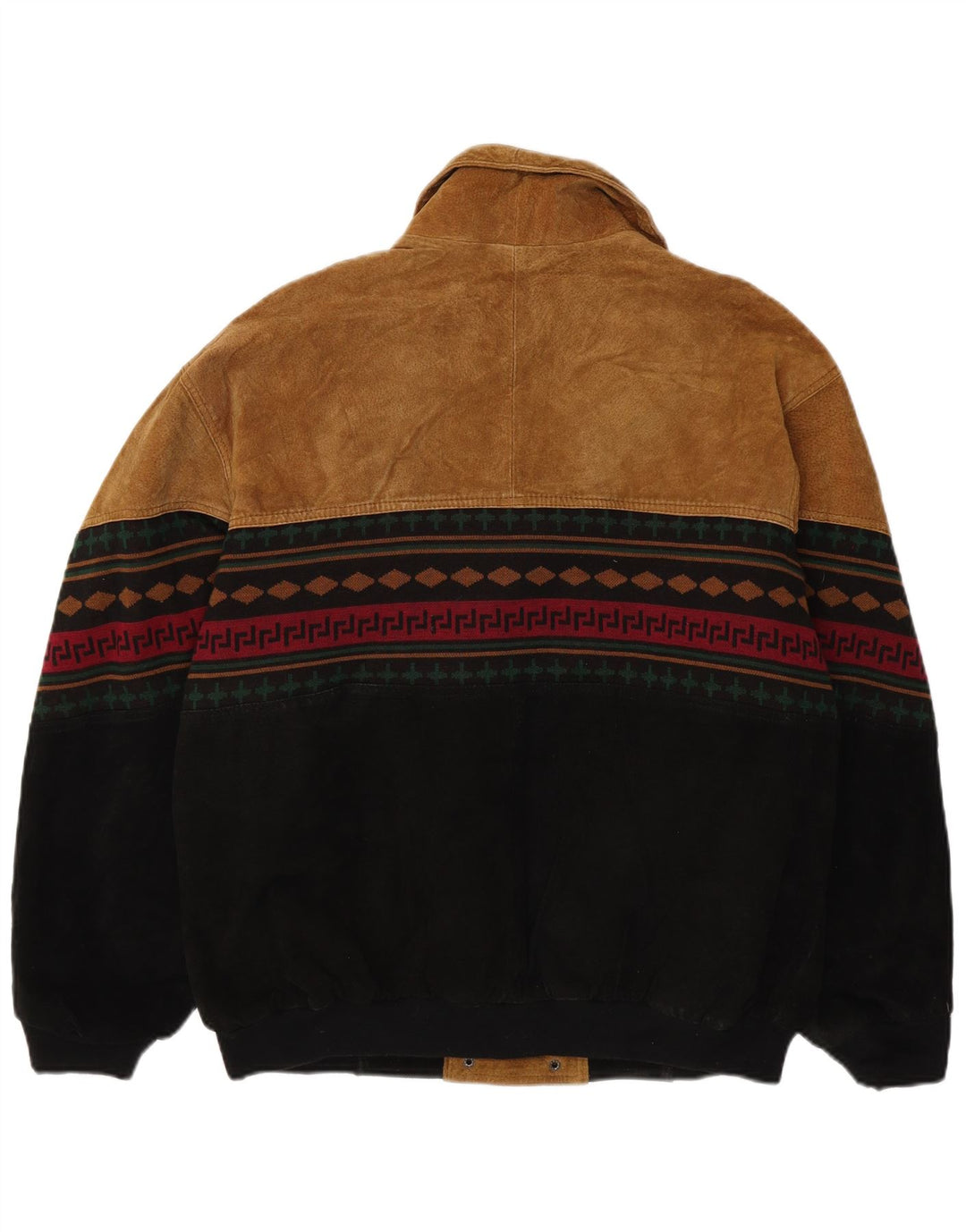 L'Homme Moderne Jachetă Bomber Windbreaker pentru bărbați UK 40 Large Brown Aztec
