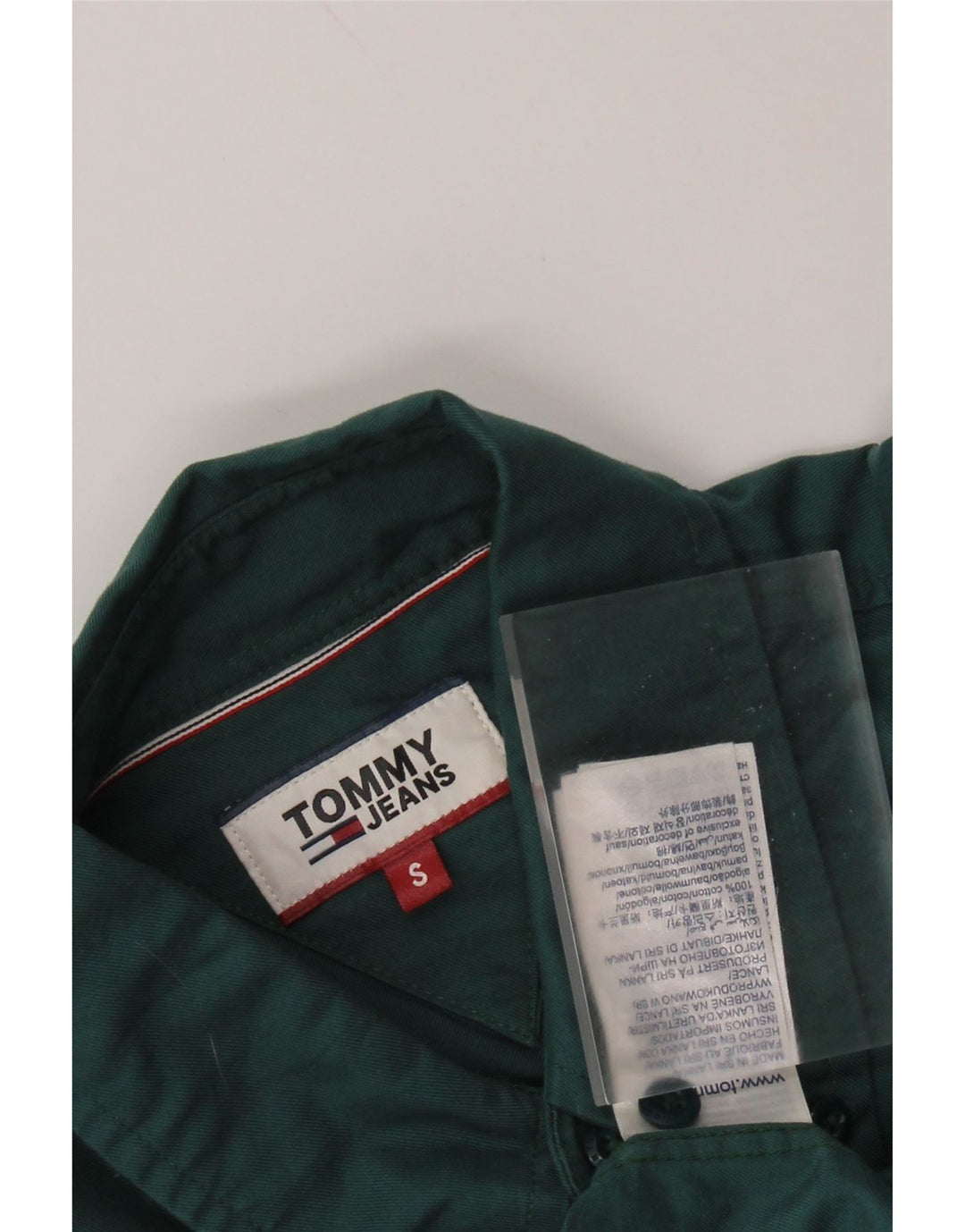 Cămașă pentru bărbați TOMMY HILFIGER Bumbac verde mic