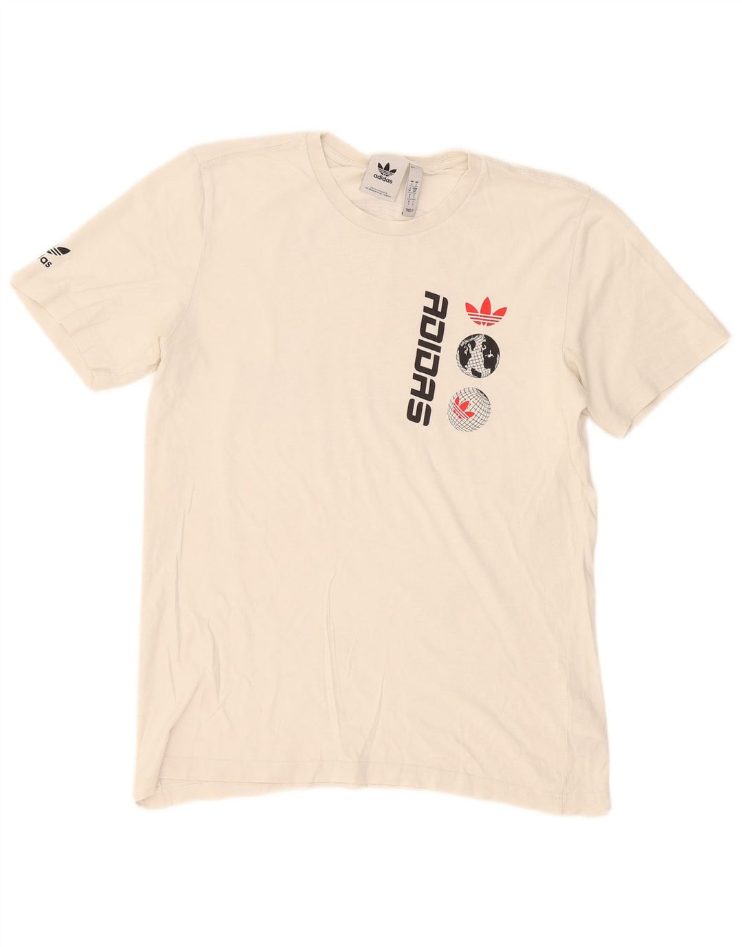 Tricou grafic pentru bărbați Adidas Top mic, alb, bumbac