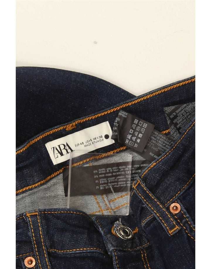 Blugi evazați slim pentru femei Zara EU 40 Mediu L30 L32 Bumbac bleumarin