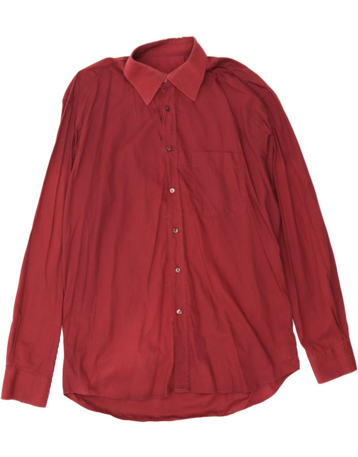 ROCCOBAROCCO Mens Shirt Size 16 41 Large Burgundy Vintage Roccobarocco and Second-Hand Roccobarocco from Messina Hembry 