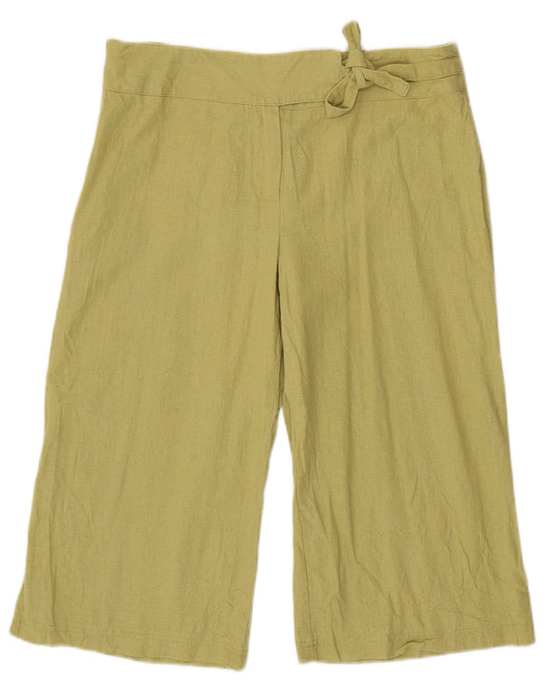Pantaloni capri cu picioare largi pentru femei Marks & Spencer W32 L18 verde