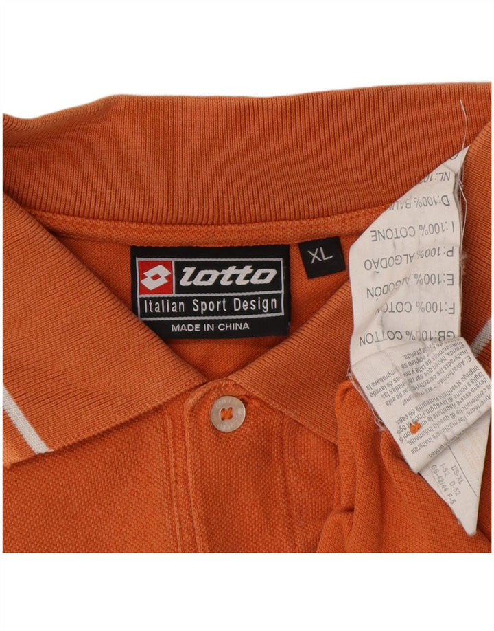 Tricou polo pentru bărbați Lotto XL bumbac portocaliu