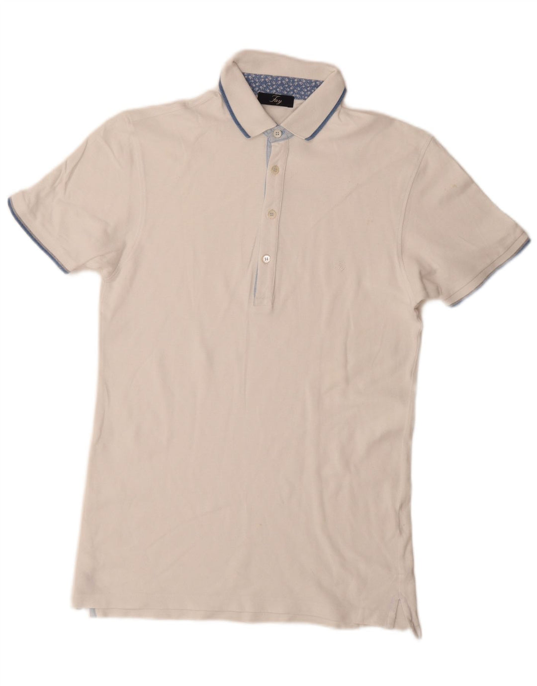 Tricou polo pentru bărbați Fay IT 46 Bumbac alb mic