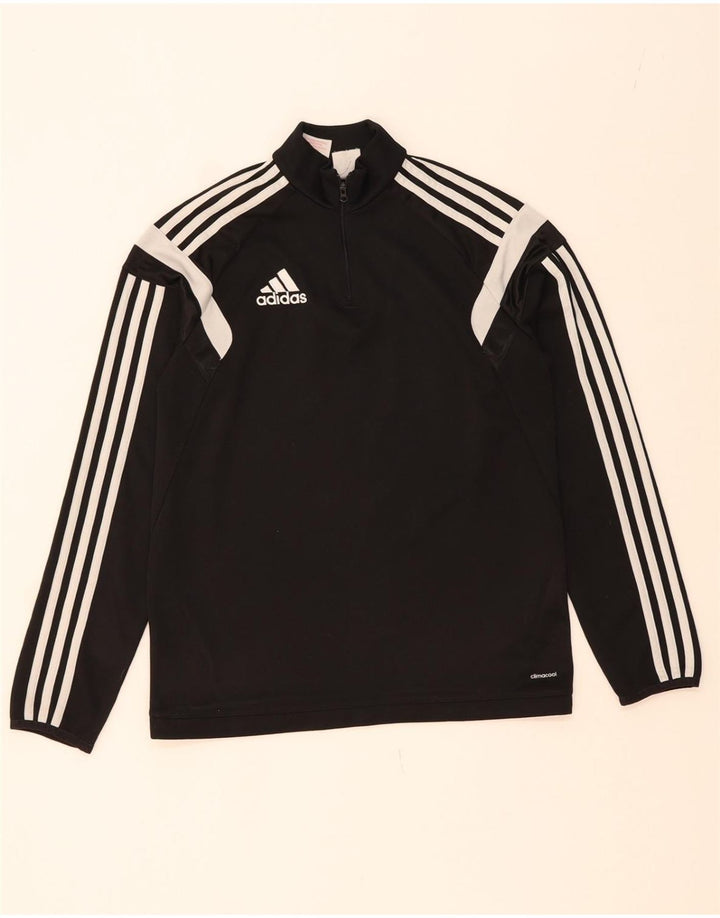 ADIDAS Boys Climacool Pullover Tracksuit Top 13-14 Years XL Black Vintage Adidas and Second-Hand Adidas from Messina Hembry 
