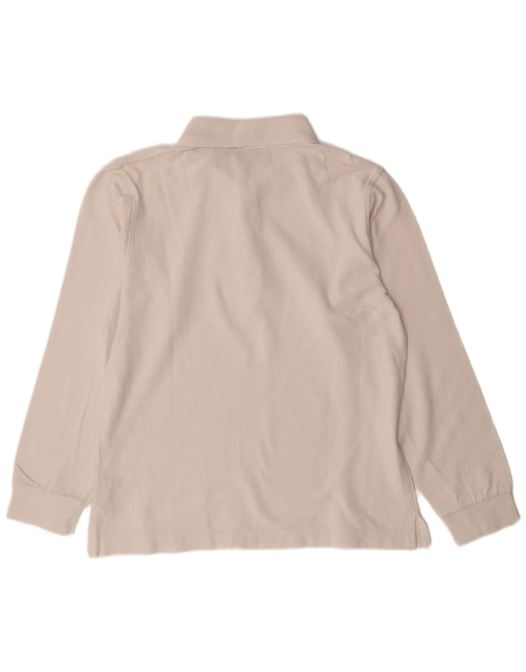 Tricou polo pentru bărbați LOTTO cu mânecă lungă, bumbac alb mediu