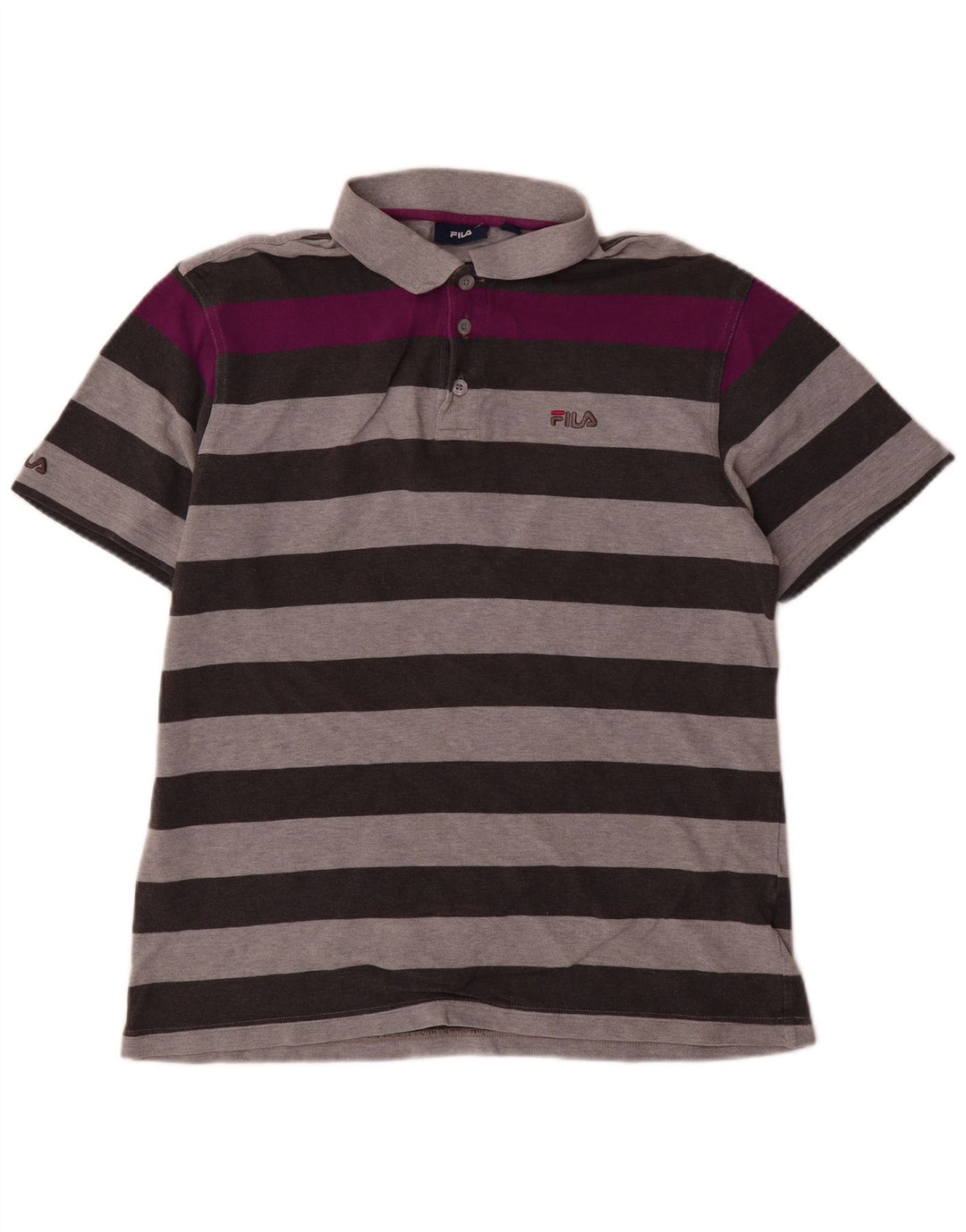 Tricou polo pentru bărbați FILA, mare, gri, bumbac color bloc