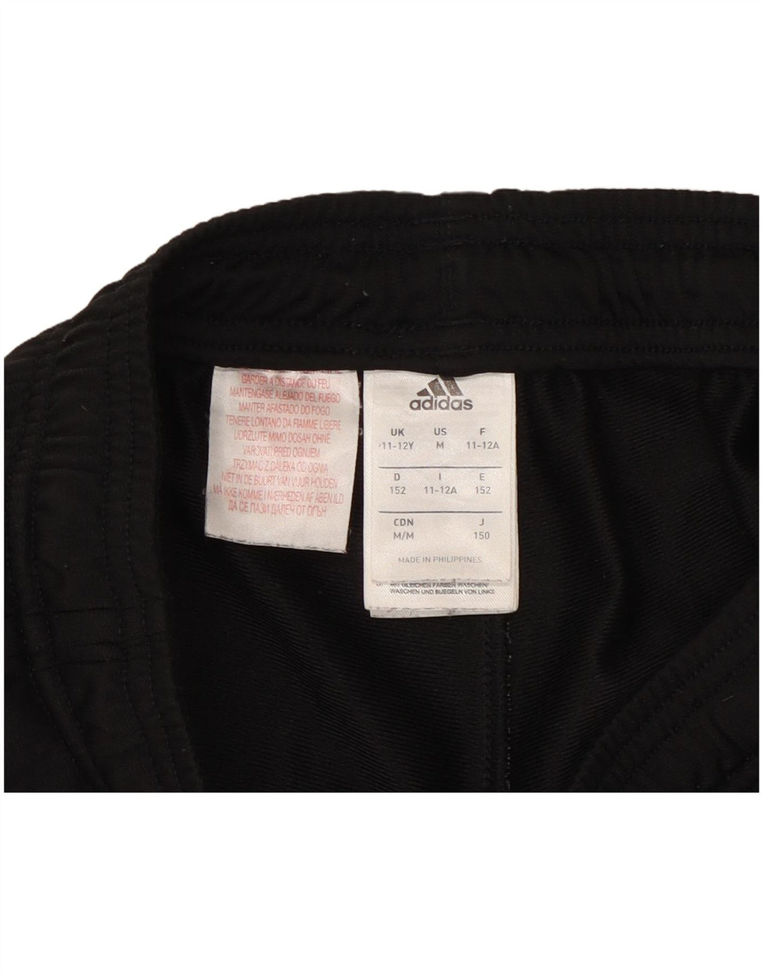 Pantaloni de trening Adidas baieti 11-12 ani poliester negru