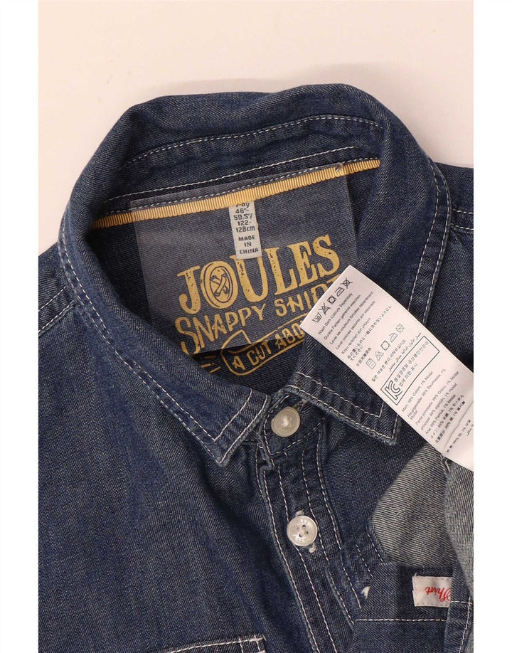 Cămașă Denim Joules Băieți 7-8 Ani Bumbac Bleumarin