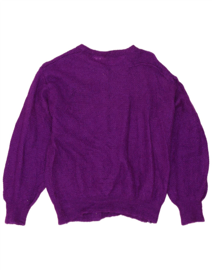 Pulover cardigan pentru femei VINTAGE UK 12 Nailon violet mediu